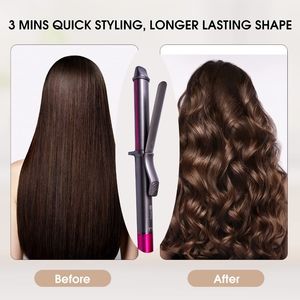 Curling Wand with Ceramic Coating, Professional Hair Curler with LED